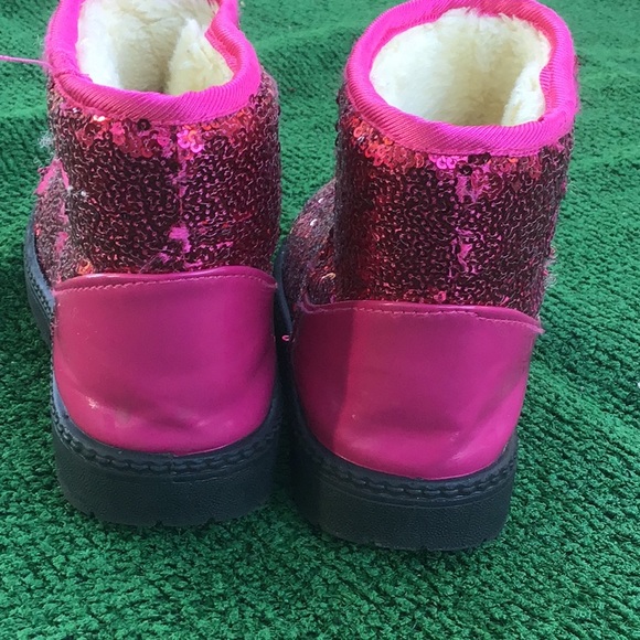 Little Girls Coolest Boots ever! Hot Pink Glitter! - Picture 3 of 3